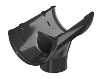 ТН ПВХ 125/82 мм, воронка желоба, черный, шт.