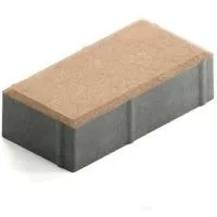 Брусчатка Steingot Практик 60 из белого цемента с частичным прокрасом прямоугольник бежевая 200х100х60 мм