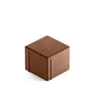 Тротуарная плитка Steingot Сити 80 из серого цемента с полным прокрасом квадрат коричневая 100х100х80 мм