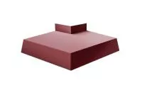 Угол отлива внешний 250 0,5 Satin с пленкой RAL 3005 красное вино