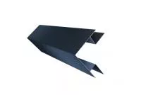 Планка угла внешнего сложного Экобрус 0,5 Satin с пленкой RAL 7024 мокрый асфальт