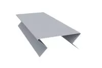 Планка угла внешнего составная нижняя 0,45 PE с пленкой RAL 9006 бело-алюминиевый