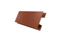 Планка H-образная БХ new 0,5 Satin Matt RAL 8004 терракота
