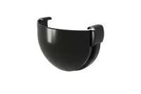 Заглушка желоба Дизайн 135 ПВХ GL черный (RAL 9005)