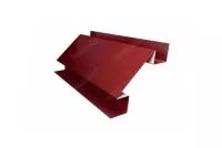 Планка угла внутреннего сложного Экобрус 0,5 Satin с пленкой RAL 3005 красное вино