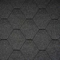Однослойная гибкая черепица Икопал Плано Натур угольно-серая