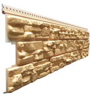 Сайдинг LUX под камень, ROCKY, пекан