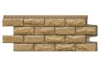 Фасадная панель Grand Line Колотый камень Design песочный со швом RAL 7006