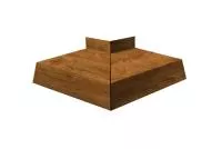 Угол отлива внешний 50 0,45 Print Premium с пленкой Golden Wood