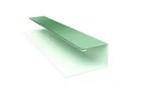 Планка П-образная 0,45 PE с пленкой RAL 6019 бело-зеленый