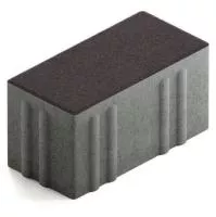 Брусчатка Steingot Хэви из серого цемента с частичным прокрасом прямоугольник черная 200х100х100 мм