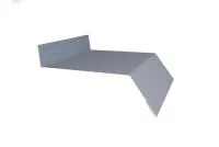 Отлив простой 150 0,5 Satin с пленкой RAL 9006 бело-алюминиевый