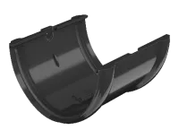 ТН ПВХ 125/82 мм, соединитель желоба, черный, шт.