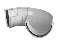 ТН ПВХ 125/82 мм, угол желоба, регулируемый 90°-150°, белый, шт.