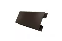 Планка H-образная Экобрус Grand Line 0,5 GreenCoat Pural BT, matt RR 32 темно-коричневый (RAL 8019 серо-коричневый)