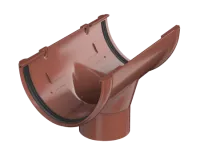 ТН ПВХ 125/82 мм, воронка желоба, красный, шт.