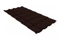 Металлочерепица камея Grand Line 0,5 GreenCoat Pural BT RR 887 шоколадно-коричневый (RAL 8017 шоколад)