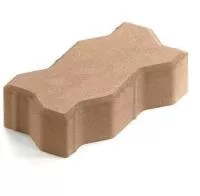 Тротуарная плитка Steingot Практик 60 из белого цемента с полным прокрасом зигзаг бежевая 225х112,5х60 мм