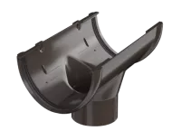 ТН ПВХ 125/82 мм, воронка желоба, темно-коричневый, шт.