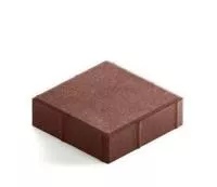 Тротуарная плитка Steingot Практик 60 из серого цемента с полным прокрасом квадрат темно-коричневая 200х200х60 мм