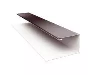 Планка П-образная для профнастила 20х20 RAL 8017 шоколад 2м