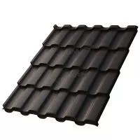 Металлочерепица МЕТАЛЛ ПРОФИЛЬ Монтекристо-X (VALORI-20-DarkBrown-0.5)