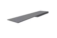 Планка финишная 46х25 0,5 Satin с пленкой RAL 9006 бело-алюминиевый