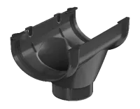 ТН ОПТИМА 120/80 мм, воронка желоба, черный, шт.