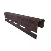 КОРИЧНЕВЫЙ J-профиль к сайдингу колл. СТОУН-ХАУС серия КИРПИЧ (3,05 м) 20шт/уп