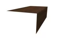 Планка околооконная фальц 0,45 Print Elite Chestnut Wood (обратная сторона серая)