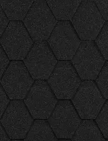 Гибкая черепица EURASIA, ШЕСТИГРАННИК, Черный