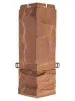 Угол фасадной панели «Альта-Профиль», ЭКО гранит терракотовый