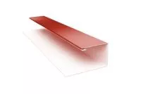 Планка П-образная БХ new 0,45 PE с пленкой RAL 8004 терракота