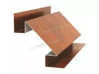 Планка угла внутреннего сложного Woodstock 75х3000 (ECOSTEEL_MA-01-МореныйДуб-0.5)