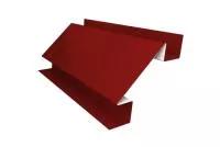 Планка угла внутреннего сложного Экобрус 0,5 Satin с пленкой RAL 3011 коричнево-красный