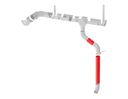 ТН МВС 125/90 мм водосточная труба металлическая (3 м), темно-коричневый