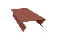Планка угла внутреннего составная верхняя 0,5 Velur RAL 8004 терракота