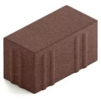 Брусчатка Steingot Хэви из серого цемента с полным прокрасом прямоугольник темно-коричневая 200х100х100 мм