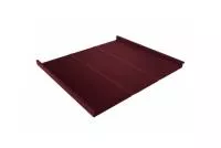 Фальц двойной стоячий Line 0,45 Drap с пленкой на замках RAL 3005 красное вино