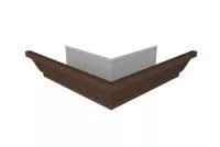 Угол желоба со сварным швом внешний Vortex Lite Matt 130мм RAL 8017 шоколад