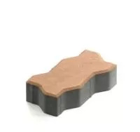 Тротуарная плитка Steingot Практик 60 из белого цемента с частичным прокрасом зигзаг бежевая 225х112,5х60 мм