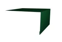 Планка околооконная простая 250х50 0,45 PE с пленкой RAL 6005 зеленый мох