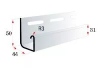 J-trim «Альта-Профиль» для сайдинга «Blockhouse», дуб светлый