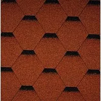 Однослойная гибкая черепица Икопал Плано Тема красная