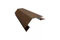 Планка угла внешнего сложного 135гр Экобрус Grand Line 0,45 Print Elite Chestnut Wood (обратная сторона серая)