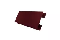 Планка H-образная Экобрус 0,5 Satin Matt RAL 3005 красное вино