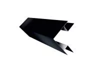 Угол внешний сложный 75х75 0,5 Satin Matt RAL 9005 черный