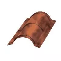 Планка конька плоского 190х190 0,45 PE с пленкой RAL 7024 мокрый асфальт