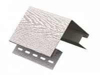 БЕЛЁНЫЙ Наружный угол к сайдингу колл. ТИМБЕР-БЛОК серия ЯСЕНЬ (3,05 м) 5шт/уп