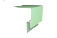 Планка околооконная сложная 200х75 0,45 PE с пленкой RAL 6019 бело-зеленый